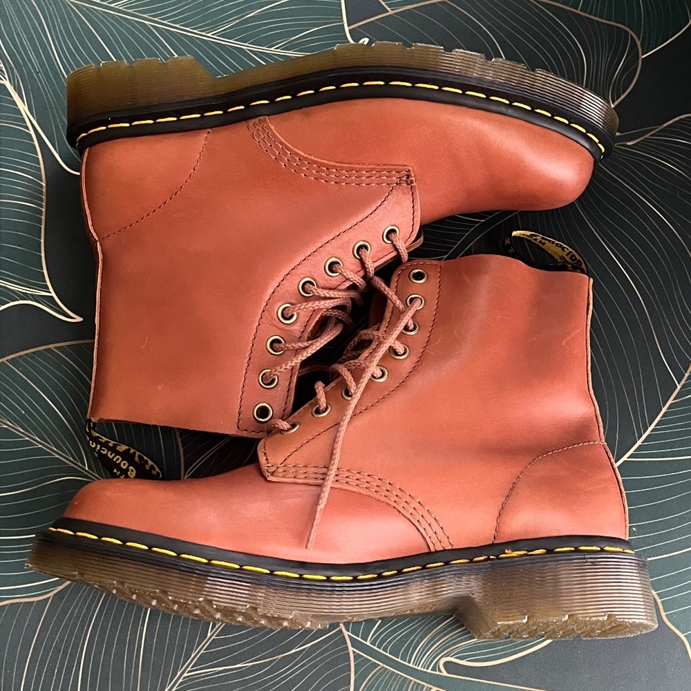 Dr Martens 1460 Pascal Carrara Leather Lace Up Boots